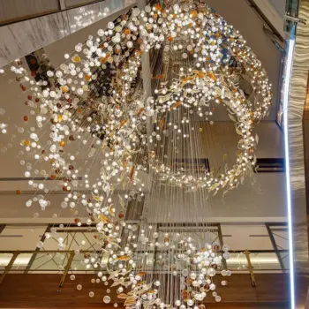 Luxury Art Glass Ball Shape Chandelier Decorative Modern Hand Blown Glass Lamp for Hotel Villa Lobby Pendant Light Chandelier | public Lighting |