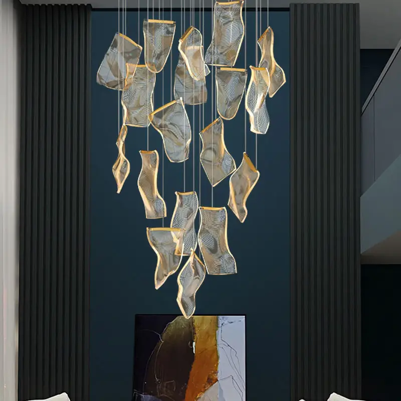 Indoor Decoration Project Large Acrylic Pendant Lights Fixture Hotel Villa Modern Led Chandelier | Villa Lighting | 1 Indoor Decoration Project Large Acrylic Pendant Lights Fixture Hotel Villa Modern Led Chandelier | Villa Lighting |
