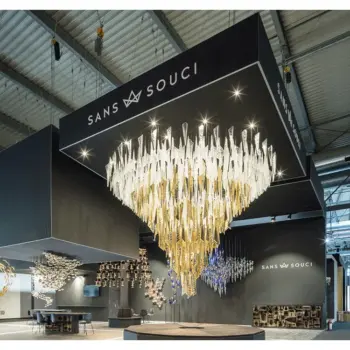 Indoor Hotel Ceiling Inverted Triangle Crystal Modern Decoration Led Chandelier Lamp | Hotel Lighting |
