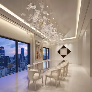 Modern Art Design Glass Luxury Leaf Restaurant Chandeliers Light | Villa Lighting |