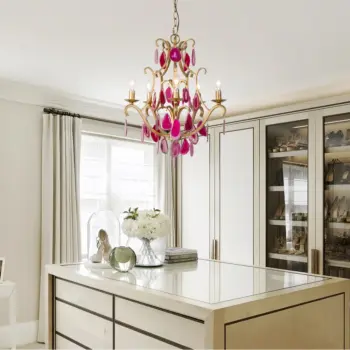 Nordic Modern LED Pendant Light Iron Frame with Glass Wind Chimes for Living Room Cloakroom Easy Hanging Installation 6 1 39