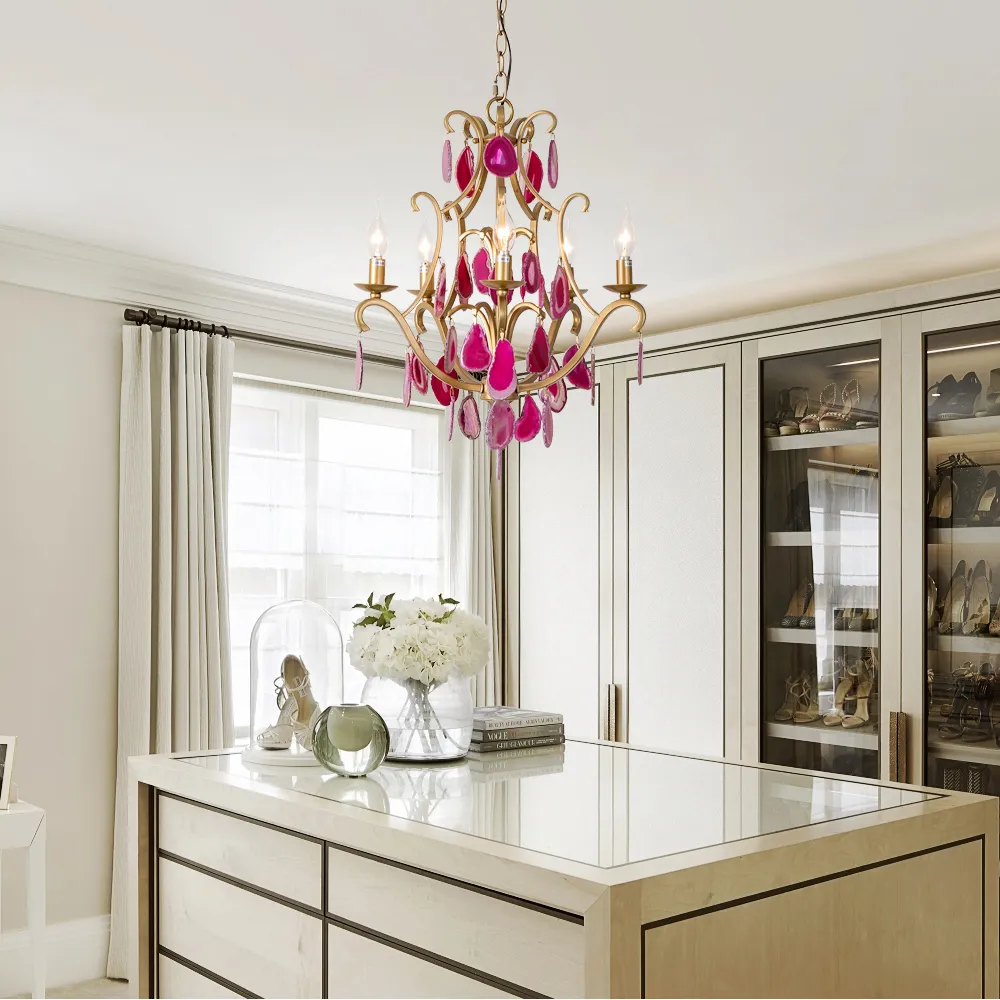 Nordic Modern LED Pendant Light Iron Frame with Glass Wind Chimes for Living Room Cloakroom Easy Hanging Installation 2 Nordic Modern LED Pendant Light Iron Frame with Glass Wind Chimes for Living Room Cloakroom Easy Hanging Installation - Image 2