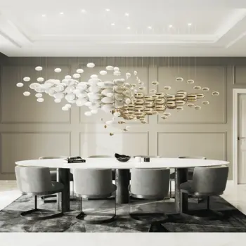 Customizable Design Golden Glass Chandelier Ceiling Lamp Wedding Decor Hotel Project Lighting Supplier | Residences Lighting |