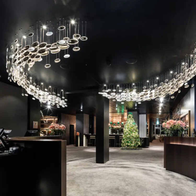 Customized Luxury Glass Chandelier for Hotel Lobby Spiral Staircase Lamp Creative Lighting for Living Room Restaurant Ceiling | Hotel Lighting | 2 Customized Luxury Glass Chandelier for Hotel Lobby Spiral Staircase Lamp Creative Lighting for Living Room Restaurant Ceiling | Hotel Lighting | - Image 2