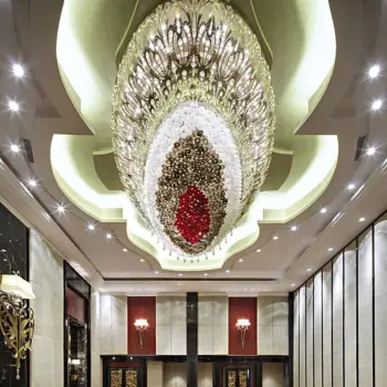 Modern Luxury Crystal LED Chandelier Gold Hanging Lamp Long Iron Pendant for Restaurant Living Room Hotel Chandelier Pendant | Hotel Lighting | 6 2 19