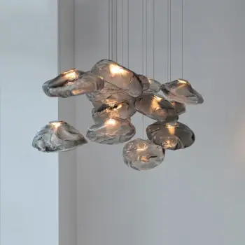 Contemporary Modern Design Hand Blown Glass Cloud LED Pendant Lamp Small Hanging Light Home Decor Room Ceiling Stair Chandelier | Restaurant/Club |