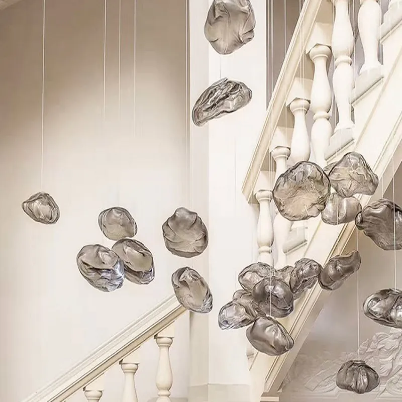 Contemporary Modern Design Hand Blown Glass Cloud LED Pendant Lamp Small Hanging Light Home Decor Room Ceiling Stair Chandelier | Restaurant/Club | 2 Contemporary Modern Design Hand Blown Glass Cloud LED Pendant Lamp Small Hanging Light Home Decor Room Ceiling Stair Chandelier | Restaurant/Club | - Image 2