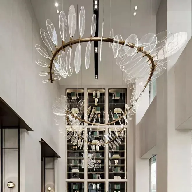 Custom Indoor Decoration Acrylic Fixture Exhibition Hall Ballroom Hotel Villa Living Room Project Modern Led Chandelier | Residences Lighting | 2 Custom Indoor Decoration Acrylic Fixture Exhibition Hall Ballroom Hotel Villa Living Room Project Modern Led Chandelier | Residences Lighting | - Image 2