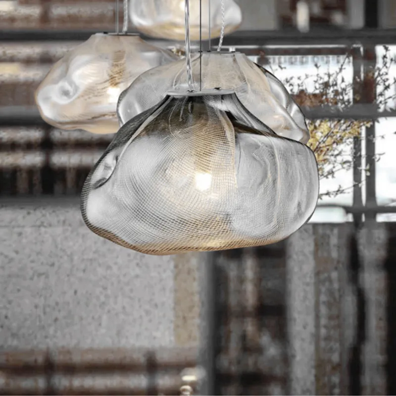 Contemporary Modern Design Hand Blown Glass Cloud LED Pendant Lamp Small Hanging Light Home Decor Room Ceiling Stair Chandelier | Restaurant/Club | 3 Contemporary Modern Design Hand Blown Glass Cloud LED Pendant Lamp Small Hanging Light Home Decor Room Ceiling Stair Chandelier | Restaurant/Club | - Image 3