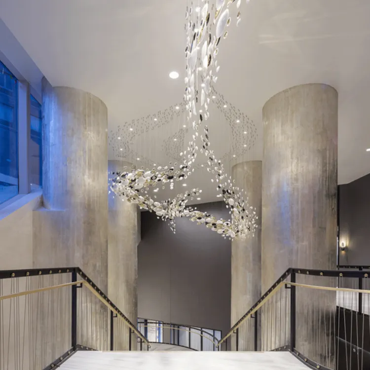 Customizable Design Golden Glass Chandelier Ceiling Lamp Wedding Decor Hotel Project Lighting Supplier | Residences Lighting | 2 Customizable Design Golden Glass Chandelier Ceiling Lamp Wedding Decor Hotel Project Lighting Supplier | Residences Lighting | - Image 2