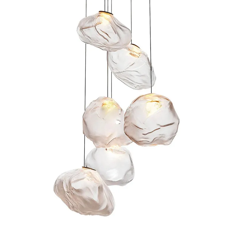 Contemporary Modern Design Hand Blown Glass Cloud LED Pendant Lamp Small Hanging Light Home Decor Room Ceiling Stair Chandelier | Restaurant/Club | 4 Contemporary Modern Design Hand Blown Glass Cloud LED Pendant Lamp Small Hanging Light Home Decor Room Ceiling Stair Chandelier | Restaurant/Club | - Image 4