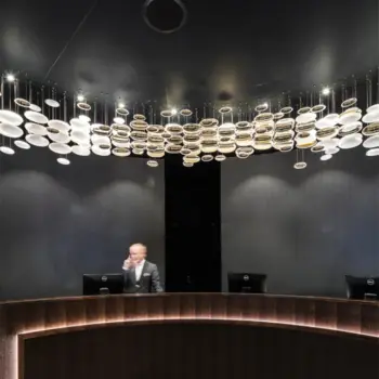 Customized Luxury Glass Chandelier for Hotel Lobby Spiral Staircase Lamp Creative Lighting for Living Room Restaurant Ceiling | Hotel Lighting | 7 3 16