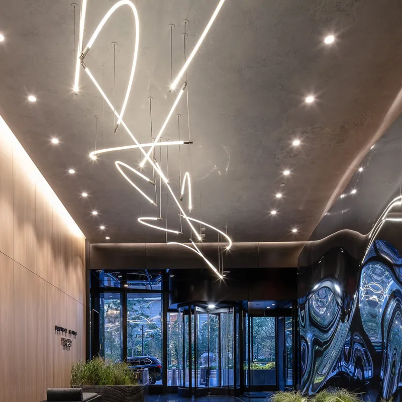 Nordic Style Commercial Custom Chandelier Project Modern Luxury Hotel Lobby Wedding Led Chandelier | Restaurant/Club | 3 Nordic Style Commercial Custom Chandelier Project Modern Luxury Hotel Lobby Wedding Led Chandelier | Restaurant/Club | - Image 3