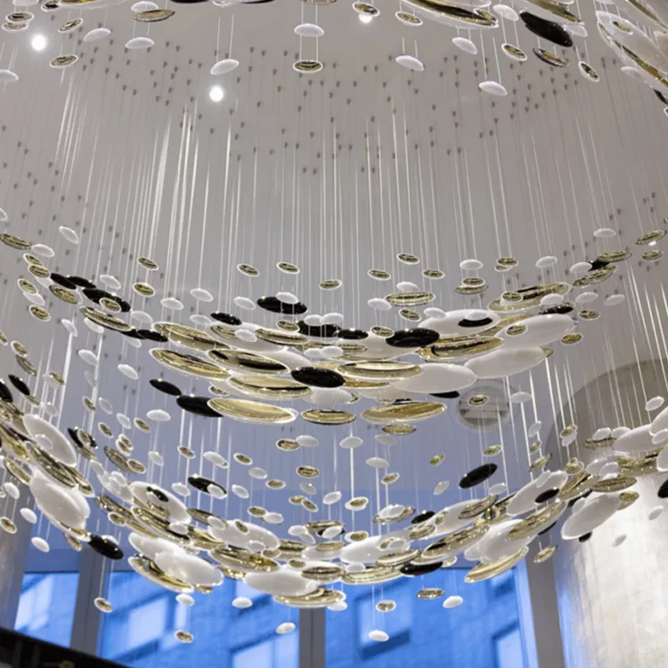 Customizable Design Golden Glass Chandelier Ceiling Lamp Wedding Decor Hotel Project Lighting Supplier | Residences Lighting | 3 Customizable Design Golden Glass Chandelier Ceiling Lamp Wedding Decor Hotel Project Lighting Supplier | Residences Lighting | - Image 3
