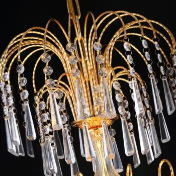 Modern Dining Room Living Room Decoration Lamp Art Gold Crystal Chandelier Pendant Light | Villa Lighting | 9 4 14