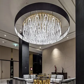 Wedding Hall Decorative Chandeliers Modern Glass Chandeliers Lighting Fixtures Art Crystal Chandeliers Hotel Restaurant Stairs | Restaurant/Club | 4 Wedding Hall Decorative Chandeliers Modern Glass Chandeliers Lighting Fixtures Art Crystal Chandeliers Hotel Restaurant Stairs | Restaurant/Club | - Image 4