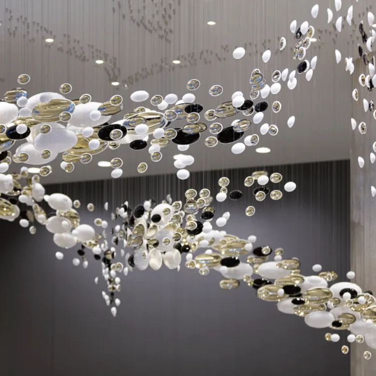 Customizable Design Golden Glass Chandelier Ceiling Lamp Wedding Decor Hotel Project Lighting Supplier | Residences Lighting | 4 Customizable Design Golden Glass Chandelier Ceiling Lamp Wedding Decor Hotel Project Lighting Supplier | Residences Lighting | - Image 4
