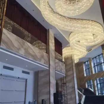 Custom Hotel Luxury Crystal Chandelier Creative Art Chandelier Hotel Villa Restaurant Crystal Ceiling Chandelier | Hotel Lighting | 7 5 11