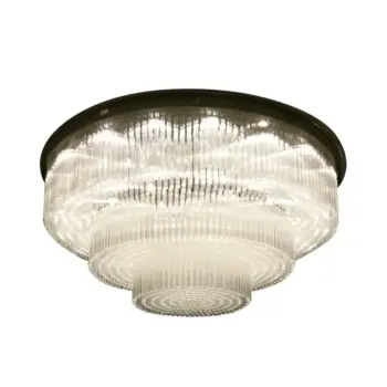 Custom Modern Luxury K9 Crystal Flush Mount Chandelier Large Square Ceiling Light for Banquet Villa Pendant Lights | Hotel Lighting | 9 5 12