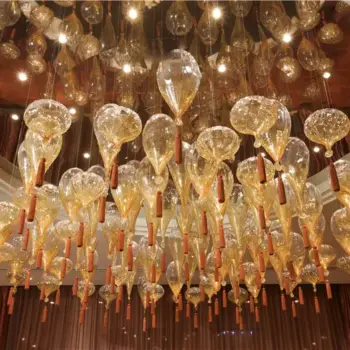 Custom Hotel Decoration Glass Gourd Pendant Light Free Design Luxury Chandelier | Restaurant/Club | 9 5 14