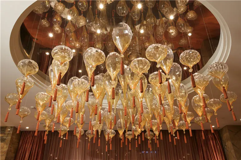 Custom Hotel Decoration Glass Gourd Pendant Light Free Design Luxury Chandelier | Restaurant/Club | 5 Custom Hotel Decoration Glass Gourd Pendant Light Free Design Luxury Chandelier | Restaurant/Club | - Image 5
