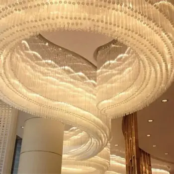 Custom Hotel Luxury Crystal Chandelier Creative Art Chandelier Hotel Villa Restaurant Crystal Ceiling Chandelier | Hotel Lighting |