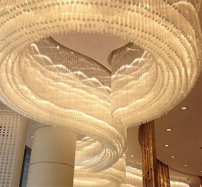 Custom Hotel Luxury Crystal Chandelier Creative Art Chandelier Hotel Villa Restaurant Crystal Ceiling Chandelier | Hotel Lighting | 1 Custom Hotel Luxury Crystal Chandelier Creative Art Chandelier Hotel Villa Restaurant Crystal Ceiling Chandelier | Hotel Lighting |
