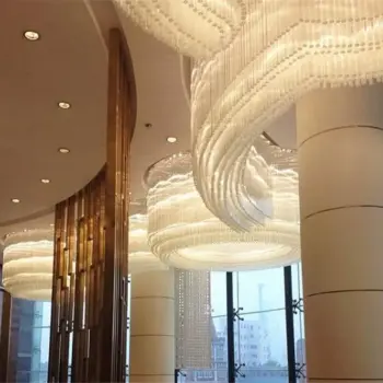 Custom Hotel Luxury Crystal Chandelier Creative Art Chandelier Hotel Villa Restaurant Crystal Ceiling Chandelier | Hotel Lighting | 6 8 2