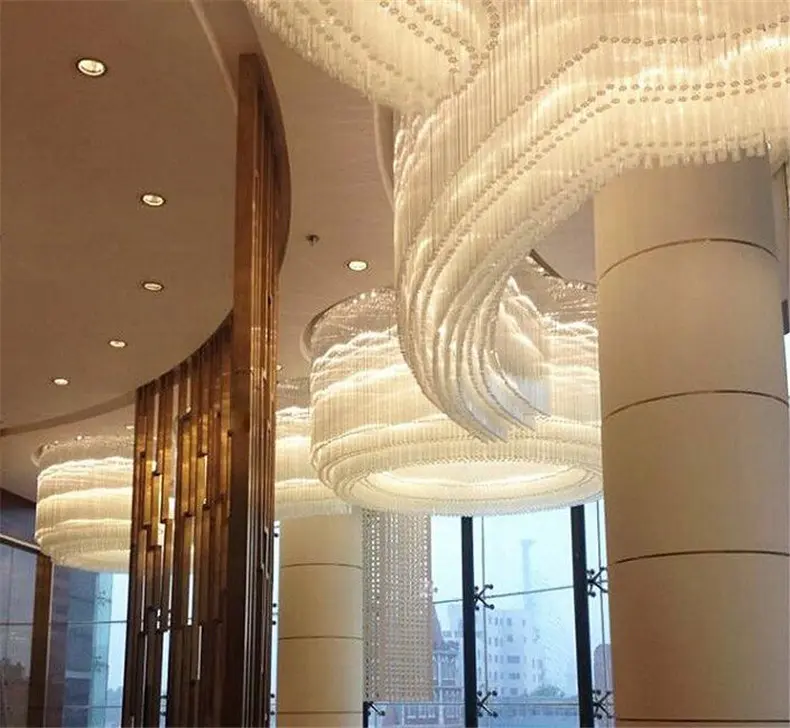 Custom Hotel Luxury Crystal Chandelier Creative Art Chandelier Hotel Villa Restaurant Crystal Ceiling Chandelier | Hotel Lighting | 3 Custom Hotel Luxury Crystal Chandelier Creative Art Chandelier Hotel Villa Restaurant Crystal Ceiling Chandelier | Hotel Lighting | - Image 3