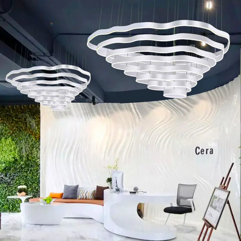 Custom-Made Multi-Layer Mountain Shape Pendant Light Irregular Nordic Home Restaurant Brass Iron Metal | Restaurant/Club | 2 Custom-Made Multi-Layer Mountain Shape Pendant Light Irregular Nordic Home Restaurant Brass Iron Metal | Restaurant/Club | - Image 2
