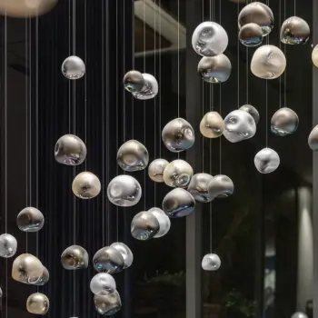 Post-Modern Ball Pendant Light Handmade Murano Orbs Silver Gold Smoke Grey Matt Ball Chandeliers for Hotel Villa Restaurant | Shopping Mall | 8 aHR0cHM6Ly9zMy5ldS1jZW50cmFsLTEuYW1hem9uYXdzLmNvbS9sYXN2aXQuY29tL2Ntcy9tZWRpYS8yMDE5LzEyLzIwL3IxZTk5YV8wMDlfbGFzdml0X2Vjb3BhcmtfaGFub2lfMTdzZzA2N19waG90b18yMDE5X21pZC5qcGc