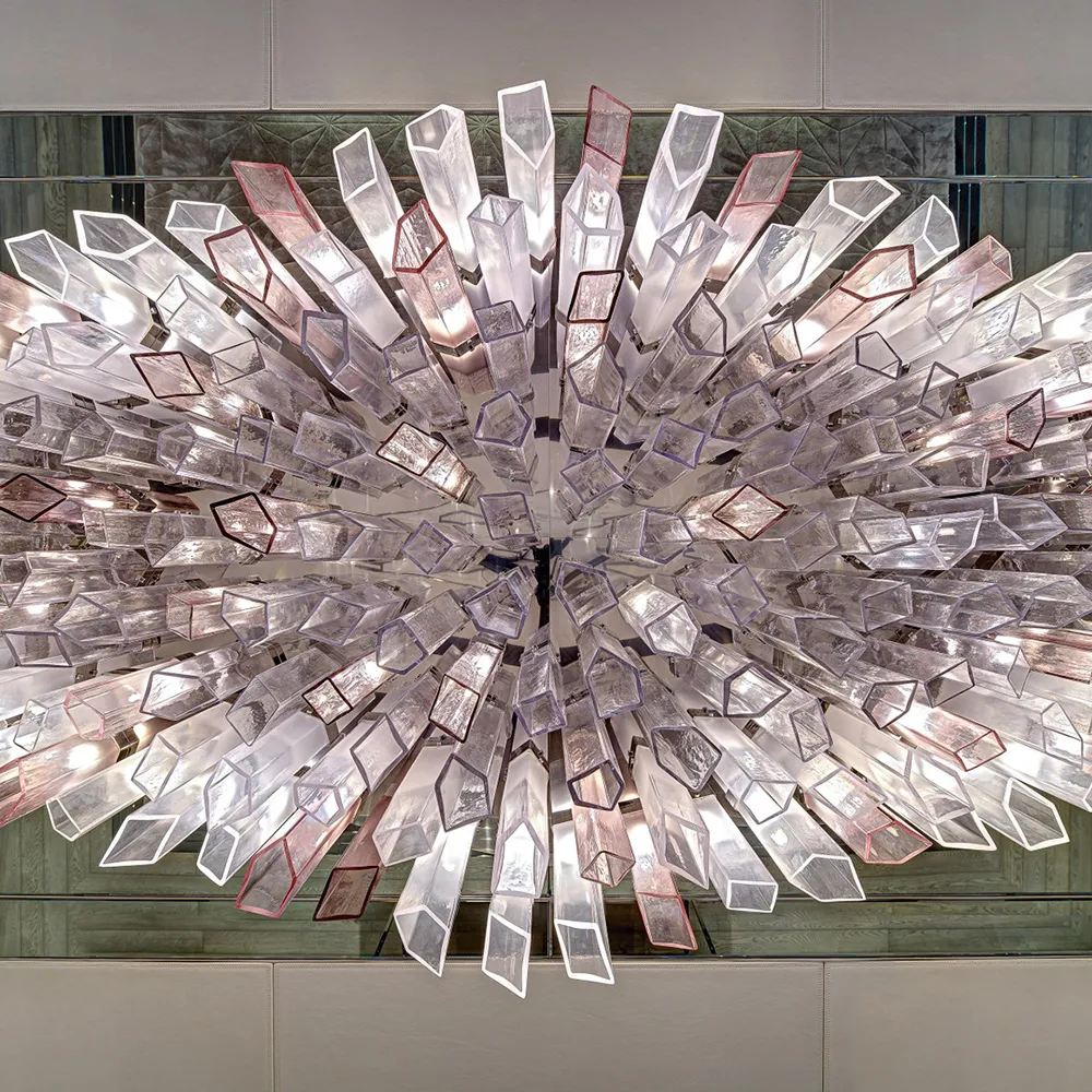 Nordic Creative Modern Glass Chandelier for Hotel Villa Restaurant Dining Room Cafe Wedding Large Chandelier 5 Nordic Creative Modern Glass Chandelier for Hotel Villa Restaurant Dining Room Cafe Wedding Large Chandelier - Image 5