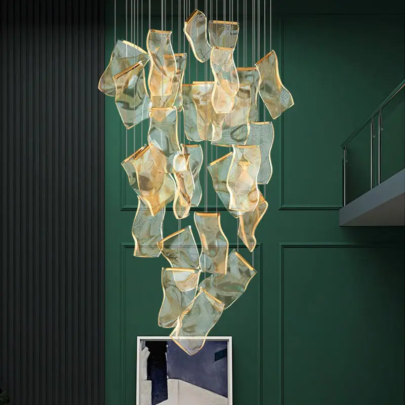 Indoor Decoration Project Large Acrylic Pendant Lights Fixture Hotel Villa Modern Led Chandelier | Villa Lighting | 5 Indoor Decoration Project Large Acrylic Pendant Lights Fixture Hotel Villa Modern Led Chandelier | Villa Lighting | - Image 5