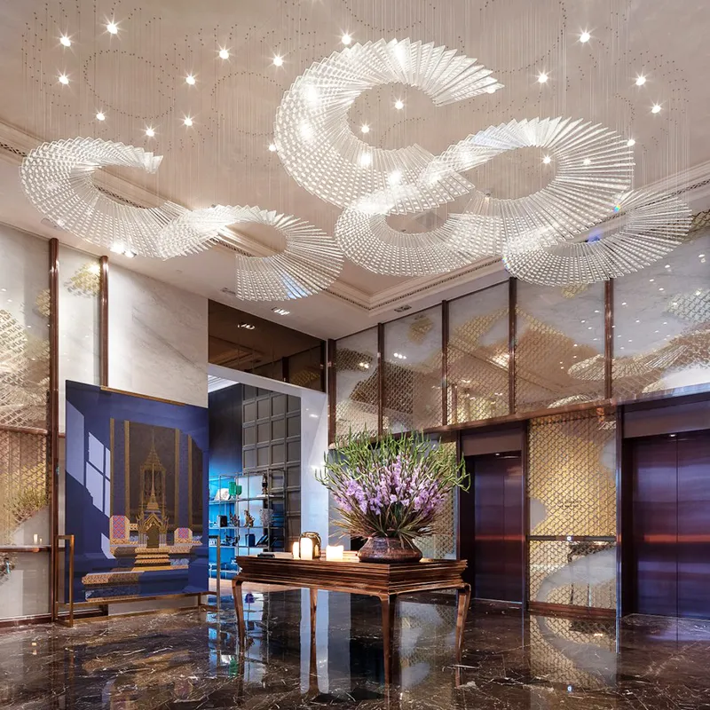 Modern LED Light Fixtures for Hotel Lobby Hall & Villa Remote Control Chandler Ceiling Chandelier Decorative Lighting | Hotel Lighting | 1 Modern LED Light Fixtures for Hotel Lobby Hall & Villa Remote Control Chandler Ceiling Chandelier Decorative Lighting | Hotel Lighting |