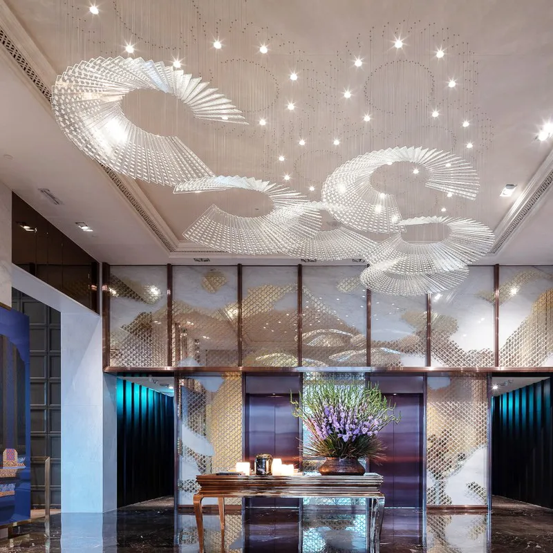 Modern LED Light Fixtures for Hotel Lobby Hall & Villa Remote Control Chandler Ceiling Chandelier Decorative Lighting | Hotel Lighting | 2 Modern LED Light Fixtures for Hotel Lobby Hall & Villa Remote Control Chandler Ceiling Chandelier Decorative Lighting | Hotel Lighting | - Image 2