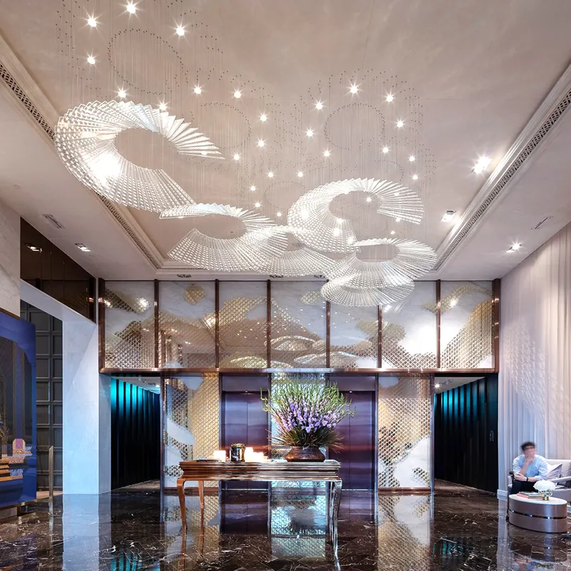 Modern LED Light Fixtures for Hotel Lobby Hall & Villa Remote Control Chandler Ceiling Chandelier Decorative Lighting | Hotel Lighting | 4 Modern LED Light Fixtures for Hotel Lobby Hall & Villa Remote Control Chandler Ceiling Chandelier Decorative Lighting | Hotel Lighting | - Image 4