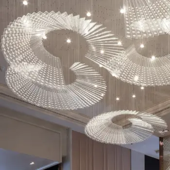 Modern LED Light Fixtures for Hotel Lobby Hall & Villa Remote Control Chandler Ceiling Chandelier Decorative Lighting | Hotel Lighting | 9 主图5