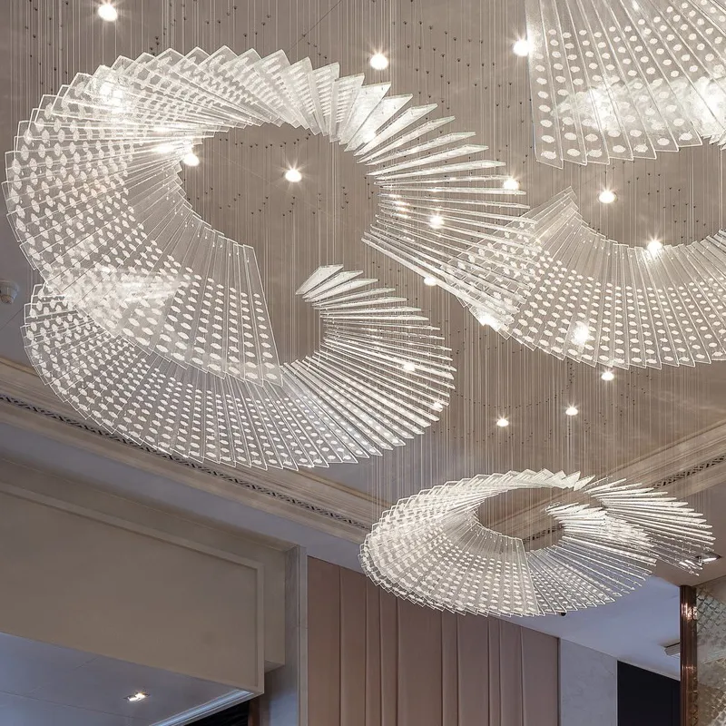 Modern LED Light Fixtures for Hotel Lobby Hall & Villa Remote Control Chandler Ceiling Chandelier Decorative Lighting | Hotel Lighting | 5 Modern LED Light Fixtures for Hotel Lobby Hall & Villa Remote Control Chandler Ceiling Chandelier Decorative Lighting | Hotel Lighting | - Image 5