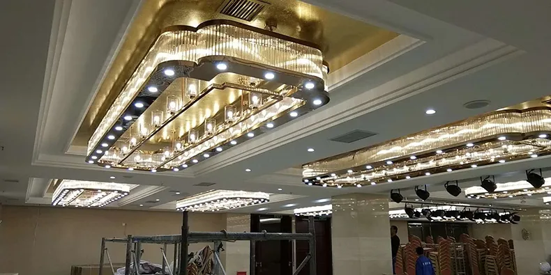 Customized Hotel Projects Luxury Hallway extra Large Rectangular Led Crystal Chandelier for Restaurant Large Chandelier | public Lighting | 3 Customized Hotel Projects Luxury Hallway extra Large Rectangular Led Crystal Chandelier for Restaurant Large Chandelier | public Lighting | - Image 3