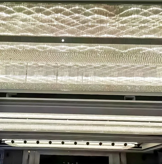 Customized Hotel Projects Luxury Hallway extra Large Rectangular Led Crystal Chandelier for Restaurant Large Chandelier | public Lighting | 2 Customized Hotel Projects Luxury Hallway extra Large Rectangular Led Crystal Chandelier for Restaurant Large Chandelier | public Lighting | - Image 2